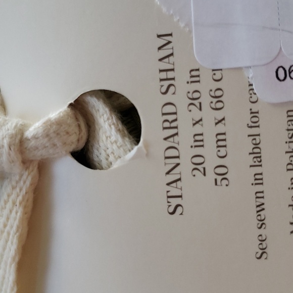 Linen Cotton Fringe Shams Shabby Chic Green 2 Tone Coastal Cottagecore Set of 2 - Picture 4 of 4